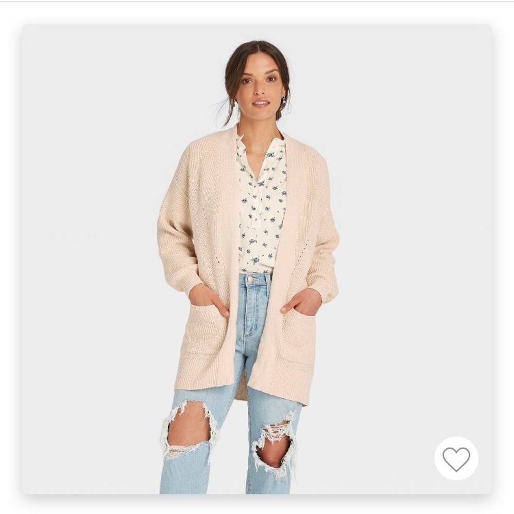 Universal Thread Open Front Cream Cardigan